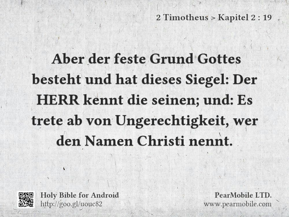 2 Timotheus, Kapitel 2:19